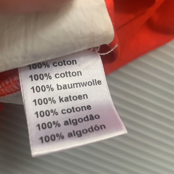 Women’s Red Lacoste Pima Cotton T Shirt Size 40 - Picture 5 of 7